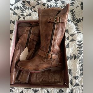 Bed Stu Women’s Wide Calf GoGo Lug Riding Boot - Size 8.5 Genuine Leather NWT